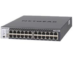 Netgear M4300-24X - Switch - L3 - managed - 24 x 10 Gigabit Ethernet + 4 x 10 Gigabit SFP+, gemeinsa