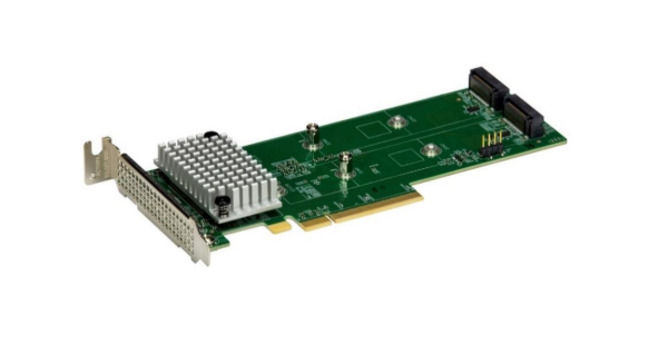 AOC-SLG4-2H8M2 - 2x Hybrid Gen 4 NVMe/SATA M.2 RAID 0/1 Carrier