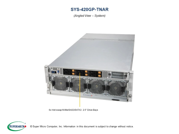 SYS-420GP-TNAR - 4U - NVIDIA HGX A100 8x 80GB - Server
