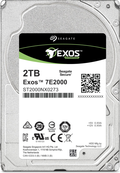 Seagate Exos 7E2000 2TB SATA 6GB/s 2.5" HDD 512e